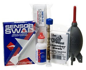 Digitalkamera Reinigungsset mit SensorSwabs, Eclipse, Pinsel + Blasebalg f. Kameras mit 1,3x Sensor