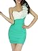 Mooncolour Sexy Lace One Shoulder Short Skirt Night Shirt Dress