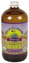 Aloe Vera Juice Organic Whole Leaf No Preservatives - 32 oz - Liquid ( Multi-Pack)