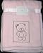 41%2BGkhW7YyL. SL75  Baby Gear Pink with Bear and Brown Stitching Baby Blanket