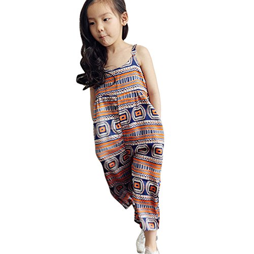Timall Ethnic Style Baby Girls Geometric Pattern Bodysuit Romper Jumpsuit Harem Pants