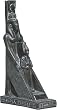 Isis Protecting Osiris Egyptian Statue, Black Finish