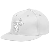 NBA adidas Miami Heat White Tonal 210 Fitted Hat (Small/Medium)