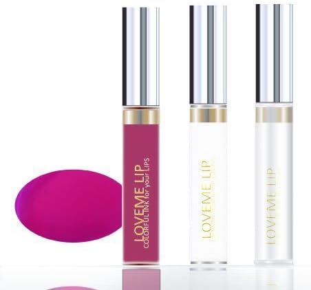 LoveMe Lip Colorful Ink for Your Lips KIT (Color, Moisturizing Gloss, Remover) - Vintage Violet