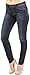 Eunina Women's Plus Size Stretch Skinny Denim Vintage Dark Blue