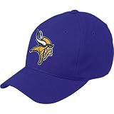 NFL Men's End Zone Team Color Structured Adjustable Hat - X006Z (Minnesota Vikings, One Size Fits All)