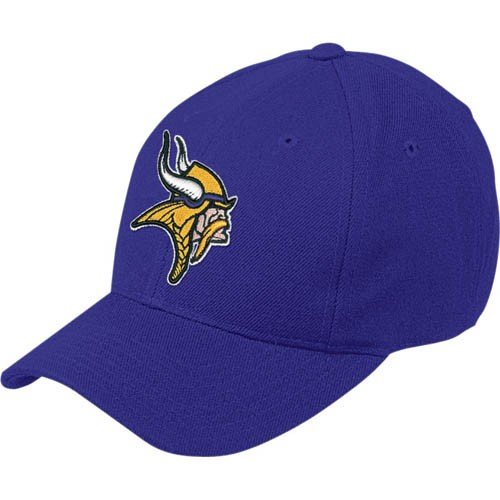 NFL Men's End Zone Team Color Structured Adjustable Hat - X006Z (Minnesota Vikings, One Size Fits All)