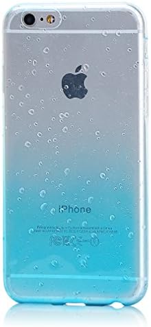 IPhone 6S Plus Case iPhone 6 Plus Case Protector Clear 9 Colorful Silicone Gradient Waterdrop Raindrop Soft TPU Tide soft Cover For iPhone 6S Plus/ iPhone 6 Plus 5.5inch (clear blue)