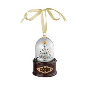 Gold Label Deluxe Crystal Dome--Pair of Crystal Christmas Trees