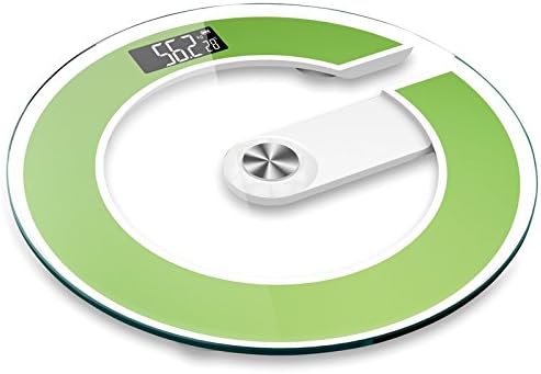 JAJ HETh High Accuracy Premium Digital Bathroom Scale with Extra Large Backlight Display and "Smart Step-On" Technology, 180KG (400lb) [NEWEST VERSION] (Green)