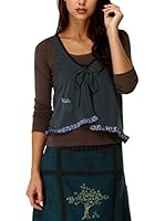 IAN MOSH Chaleco Voltaire (Azul Petróleo)