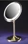 Zadro Adjustable Pedestal Vanity In Satin Nickel with 7X Magnification, Satin Nickel Finish, 9 Inch