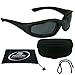 ANSI Z87 Motorcycle Bifocal Sunglasses 3.0 foam padded for Men and Women - Free Hard Case and Sunglass Strap