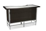 TENNESSEE Bar, 180 x 92 cm, Höhe: 110 cm, silber/mocca, Best Möbel