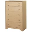 South Shore 2713027 Shaker Style 5-Drawer Chest, Maple