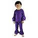 Wennikids Solid Color Knit Cotton Baby Girl Ruffle Pants