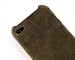 Tuff-Grip Saddleback (antenna assist) slim-line genuine leather hide moulded case cover for Apple iPhone 4 / 4G - Brown + screen protector