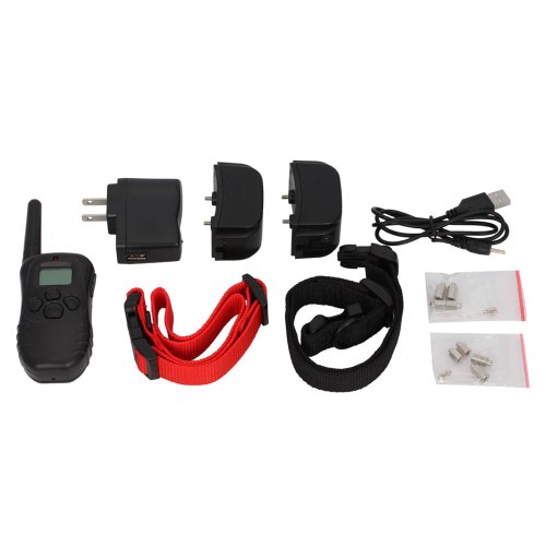 LCD Display Remote Control Controlling Rechargeable Dog Electric Training Shock Collar 100 Levels Shock and Vibration for 2 Dogs