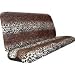 Car Truck SUV Leopard Gold Black Tan Rear Bench or Small Truck Seat Covers Black 2 pi...