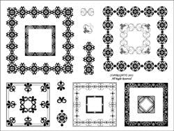 New - Stamping Scrapping Spellbinders Matching Clear Stamps - Fleur De Lis Squares by Stamping Scrapping
