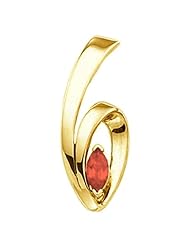 18K Yellow Gold Marquise Cut Madeira Citrine Pendant -- LIFETIME WARRANTY