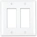 On-Q Decorator Wall Plate (White) Dual-gang plate