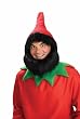 Elf Hat & Beard with Red Hat - Red