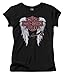Harley-Davidson Big Girls' Always Angel Bling Winged Tee 1144030 (10/12) Black