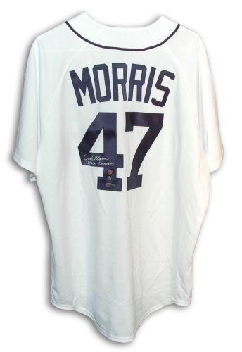 Jack Morris Autographed Detroit Tigers White Majestic Jersey Inscribed 