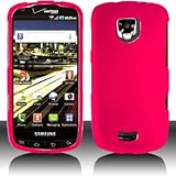 Pink Hard Plastic Rubberized Case Cover for Samsung i510 Droid Charge 4G LT ....