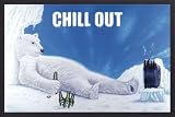 Poster framed: Beer - Chill Out (36 x 24 inches)