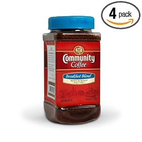 Community Coffee Breakfast Blend, Medium Roast, 7-Ounce Jars (Pack of 4)