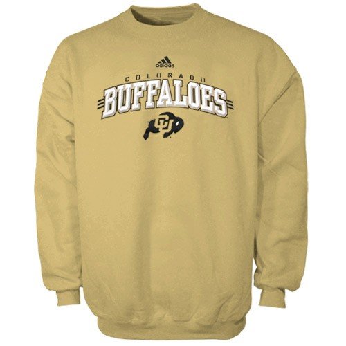 Buy adidas Colorado Buffaloes Gold Beveled Out Crew Sweatshirt by Adidas