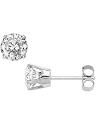 Round Cut Diamond Stud Popular Quality in 14k White Gold (0.85 ctw, I-J color, I1 clarity) (Certified)