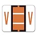Smead Color-Coded Alphabetic Label, V Roll, Dark Orange, 1 Roll (67092)