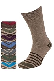 7 Pairs of Freshfeet™ Cotton Rich Striped Socks with Silver Technology