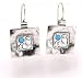 Aviv Hand Made Silver Earrings Set With Garnet Stone