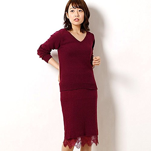 ファビュラスアンジェラ（Fabulous Angela） アンゴラ裾レースニットセットアップ