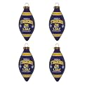 LSU 4-Pk Ornament Set