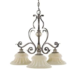Murray Feiss F2134 3BRB GIS English Palace Three-Light Chandelier in British Bronze and... by 