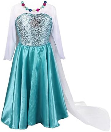 Pettigirl Little Girls' Snowflakes Dress Gift Set (Dress+Necklace+Bracelet) 3-7 Years