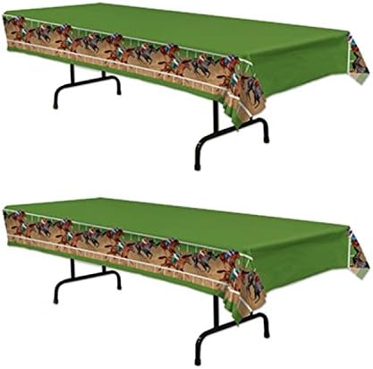 Kentucky Derby Party Horse Racing Table Cover - 2 Pack