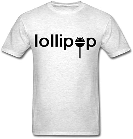 KINGShirts Custom Printed Men's Android Lollipop T-Shirts Light oxford XXL