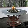 Solano Dining Height - Brown - Fire Pit - Gas Logs - Sea Green Granite - LP Gas