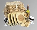 Eco handmade picnic basket four person gift set Picnic Plus Eco handmade picnic basket four person gift set Picnic Plus