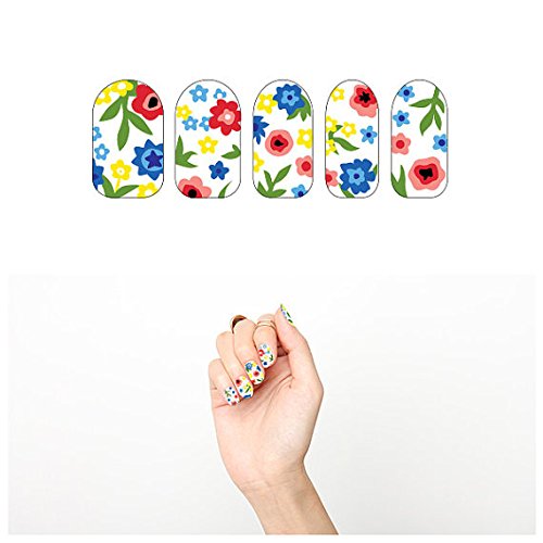 Tattify Floral Nail Wraps - Grandma's Wallpaper (Set of 22)