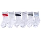 Luvable Friends Baby Crew Socks, 6 Pack, Blue, 6-18 Months