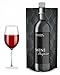 Portable Foldable Wine Bottle (2 Pack) - Holds a Full Bottle of Wine (750 ml) - Flex, Fold & Roll Plastic Wine Bag Flask for Red and White Wine - Wine Accessories and Gifts