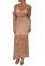 Women's Alice & Olivia Nadja Layered Maxi Dress in Dusty Pink