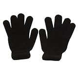 Woman Chenille Gloves-Black W27S36C